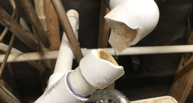 How to find a frozen pipe